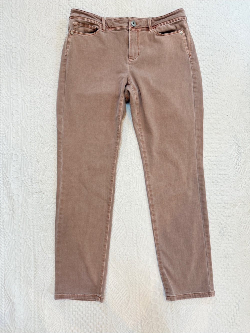 J. Jill Authentic Fit Slim Ankle Jeans Womens Size 8 Brown